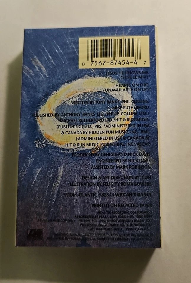 Genesis - Jesus He Knows Me Cassette Single SEALED  - Image 2 of 4