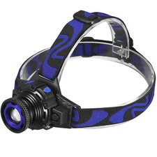 Tactical Headlight  Rechargeable  LED Headlamp+Batt+Charger