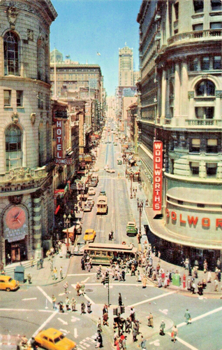 CA San Francisco California - Cable Car Turn Table - Vintage c1950s Postcard (E19) - Bild 1 von 4