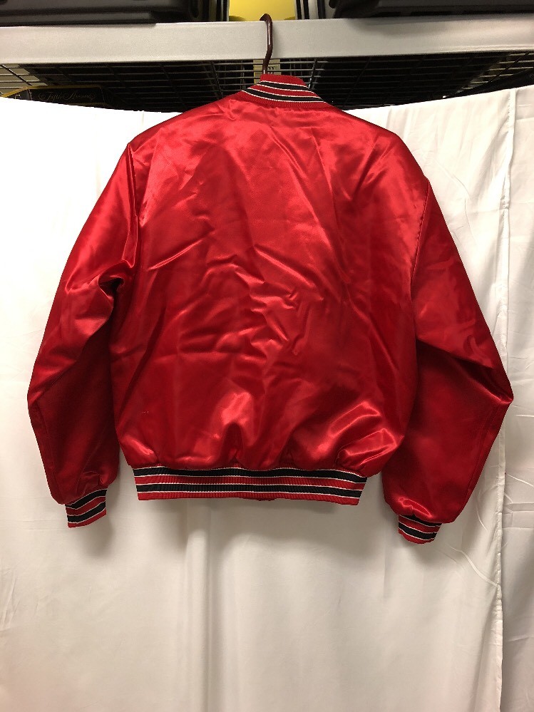 Swingster U.S.A.F. スタジャン/ 3L (USED) VINTAGE Swingster Varsity Baseball Red Jacket Mens Sz M Snap