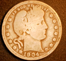 1904  O  Barber Quarter  Semi key date  SN100609