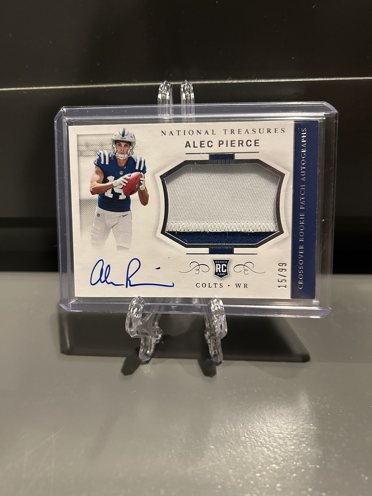 2022 national treasures football Alec Pierce crossover RPA /99
