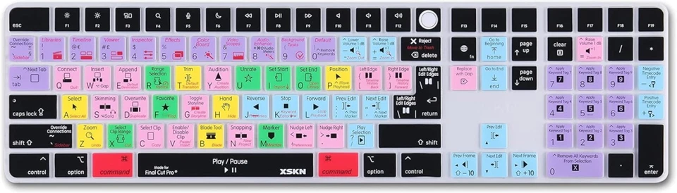 Final Cut Pro Shortcut Keyboard Cover Skin for 2021 Released iMac M1 Magic Ke... - Image 2 of 4