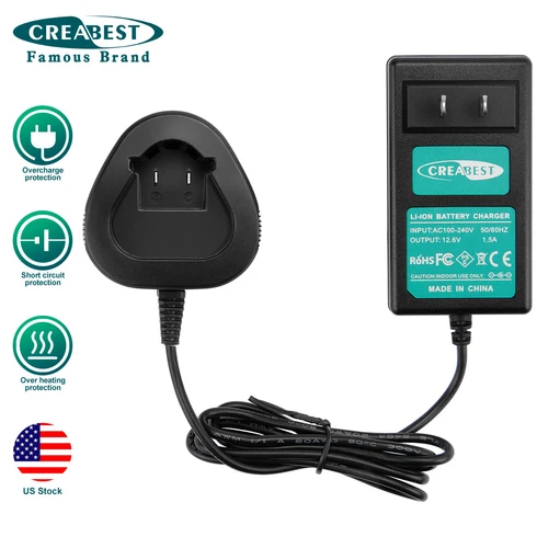 For Dremel 8200 8220 8300 B812-02 12V/10.8V Li-ion Battery US Plug Charger