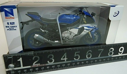 Yamaha YZF-R1 Motorcycle 1:12 Scale Die-Cast with Plastic Blue - New in Stock - Picture 1 of 10
