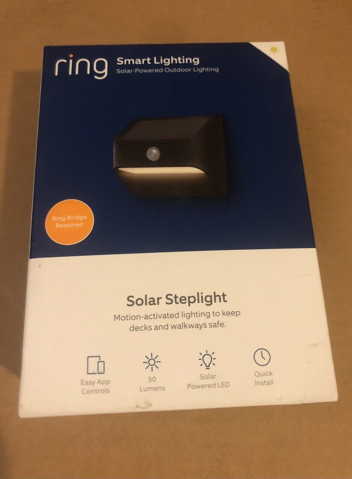 Ring Smart Lighting Outdoor Solar Steplight MotionSensor Smart Alarm