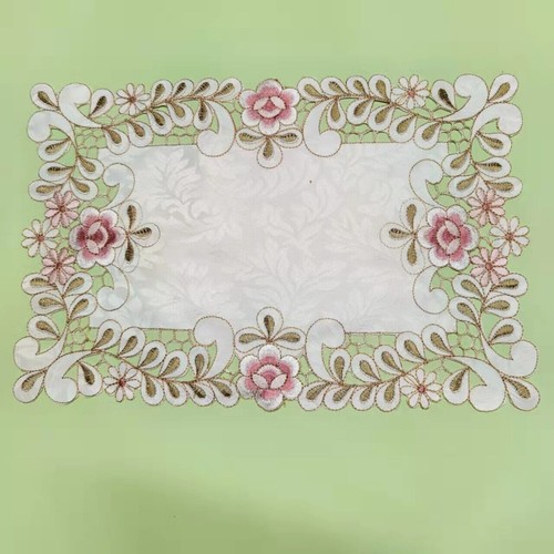 Set of 4 Vintage Embroidery Cutwork Lace Flower Placemat Dining Table Mats Doily - Picture 56 of 89