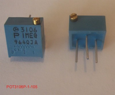 MURATA POT3106 1 Mohms 25-TURNS POTENTIOMETERS (4 PCS)