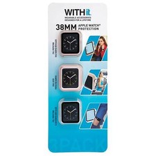 WITHit Protection for 38mm Apple Watch, 3 Pack Pink Clear