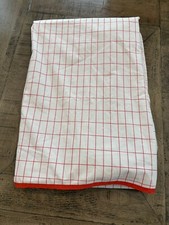 Vintage 1983 MARIMEKKO Pieni Tiiliskivi Dan River TWIN Flat Sheet Red White