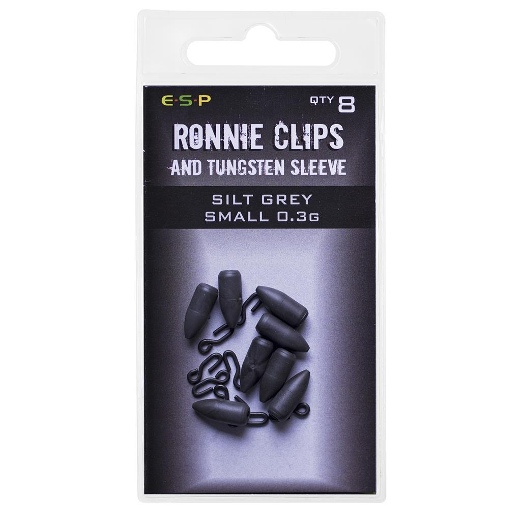 ESP Ronnie Clips and Tungsten Sleeve - 0.3g Silt Grey