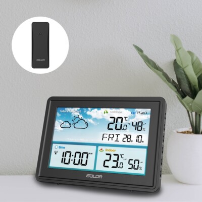 BALDR Wireless Digital Weather Station Alarm Clock Weather Forecast RCC Time