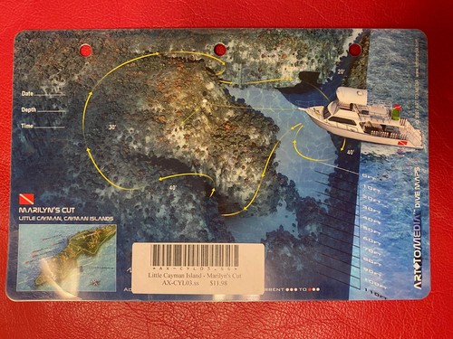 SCUBA MAP - Little Cayman Island Waterproof 3D Map - Marilyn's Cut Dive Site - Picture 2 of 2