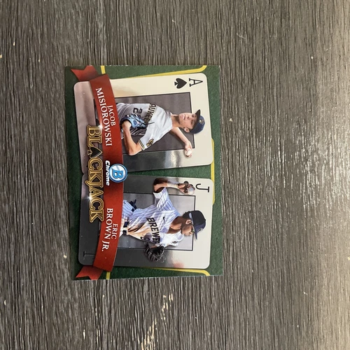 2022 Bowman Draft-Blackjack-Milwaukee Brewers Misiorowski/Brown #BJ-4
