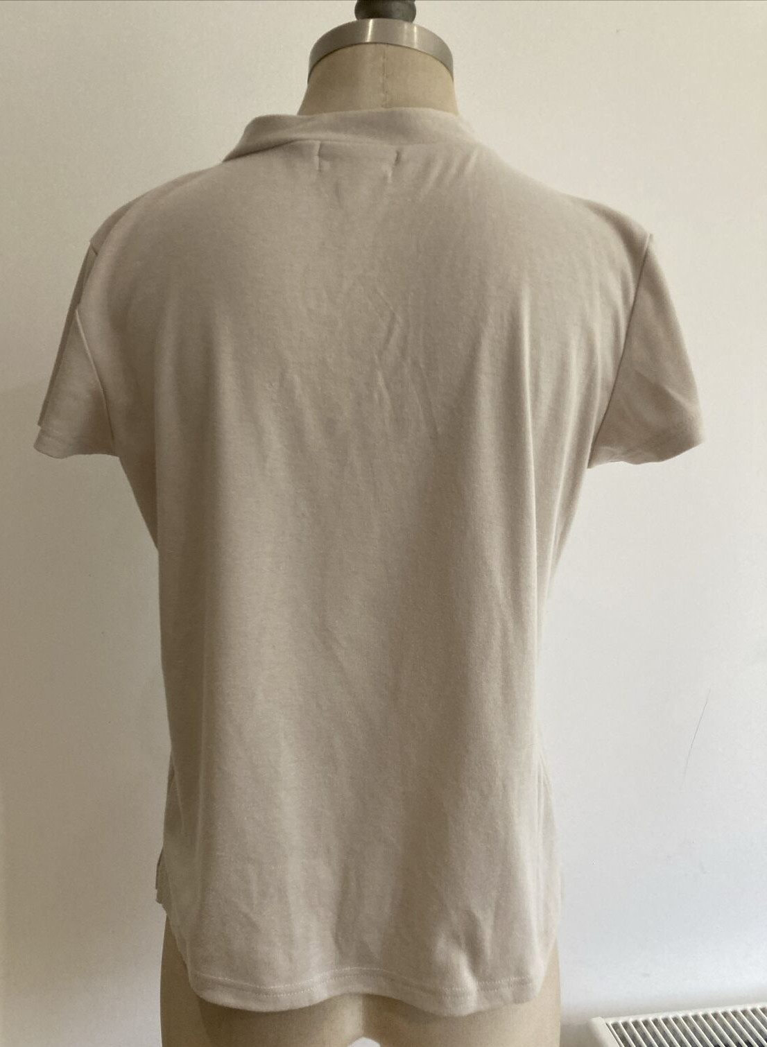 Vintage 1980s/1990s Beige T-Shirt with Palm Tree Motifs/Sequins, Size M 5