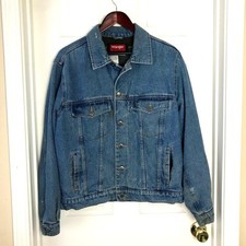 Wrangler Hero Vintage Men s BLANKET Lined Denim Jean Jacket Medium