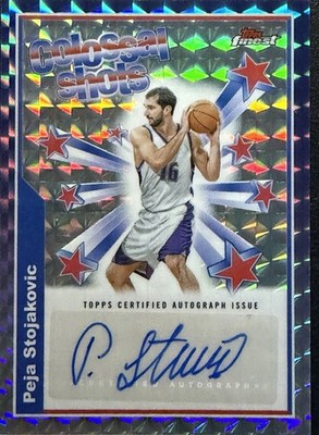 2024-25 Topps Finest Colossal Shots Auto PEJA STOJAKOVIC Sacramento Kings