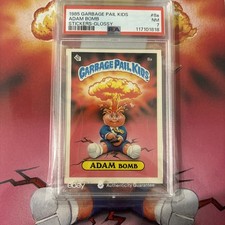 1985 Topps OS1 Garbage Pail Kids Series 1 ADAM BOMB 8a GLOSSY Card PSA 7 NM