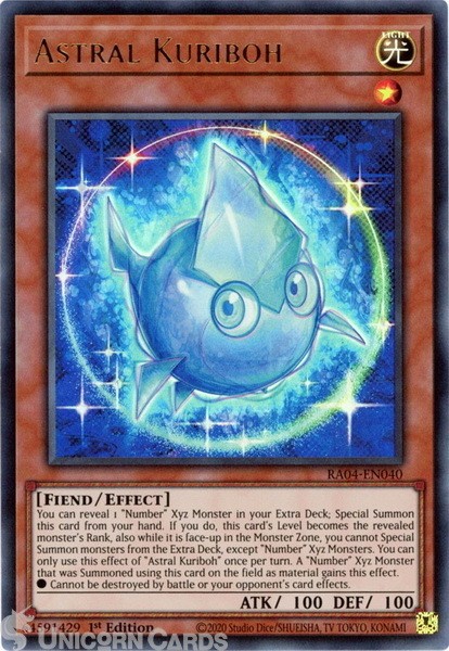 RA04-EN040 Astral Kuriboh : Ultra Rare 1st Edition Mint YuGiOh Card