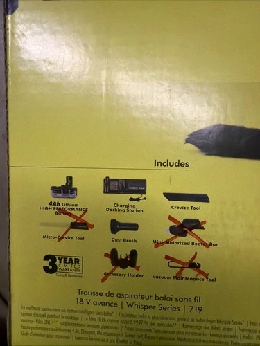 Ryobi ONE+ HP 18V Brushless PBLSV719K Advanced WHISPER Series Stick Vacuum Kit