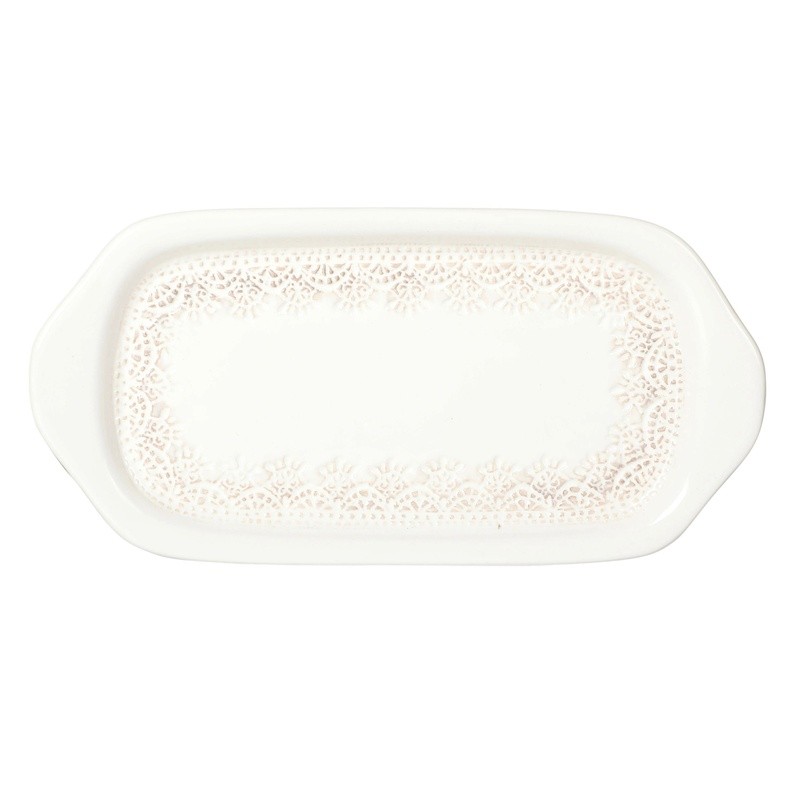 Vintage Lace Butter Dish Ceramic W/ Lid Microwave Dishwasher Safe Entertaining