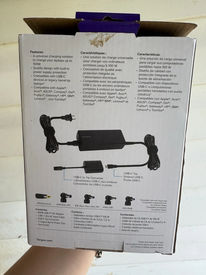 Targus APA108 Universal Charger 100W USB-C/ Laptop - Image 4 of 4