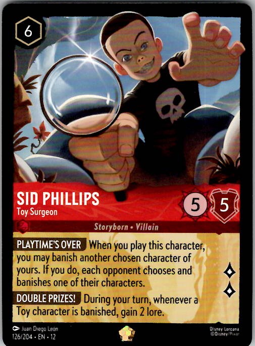Sid Phillips - Toy Surgeon Wilds Unknown 126/204 Disney Lorcana TCG NM