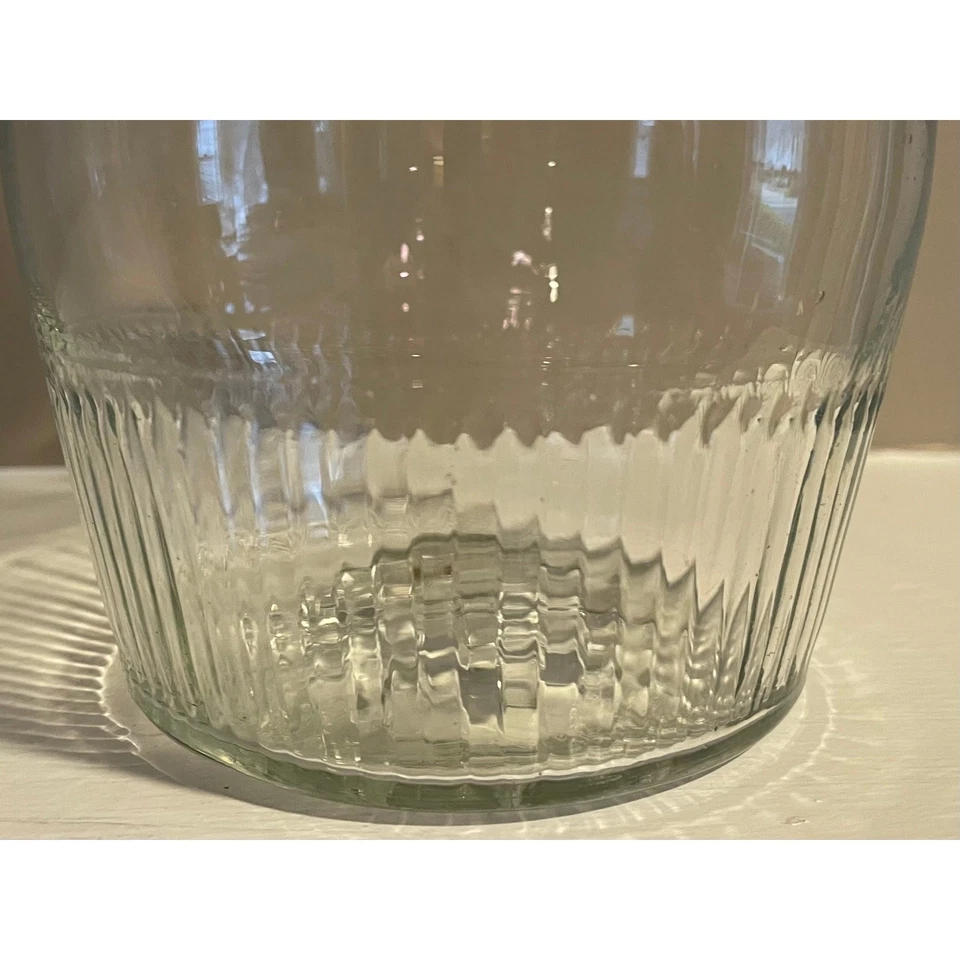 Decantador, tapón/tapa de vidrio transparente soplado a mano vintage  Foto 4 de 4