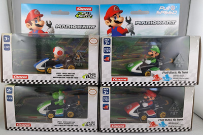 Carrera Pull and Speed Mario Kart 4er Pack Mario / Toad / Luigi / Yoshi