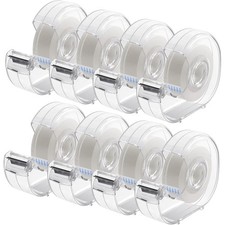 Clear Tape 0.7 Inch x 1000 Inches 8 Pack with Dispenser Refills for Home School