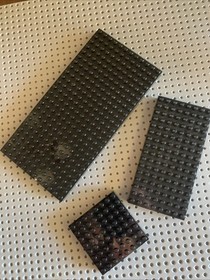 Lego Brick 12x24 8x16 8x8 Black Thick Plate 30072 Castle Star Wars Harry Potter