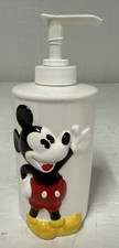 Vintage Disney Mickey Mouse Ceramic Soap Dispenser 6 Inch Bathroom Lotion Pump
