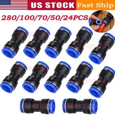 280PCS Straight Push Fittings Quick Release Pneumatic Connector Kit for Air Hose