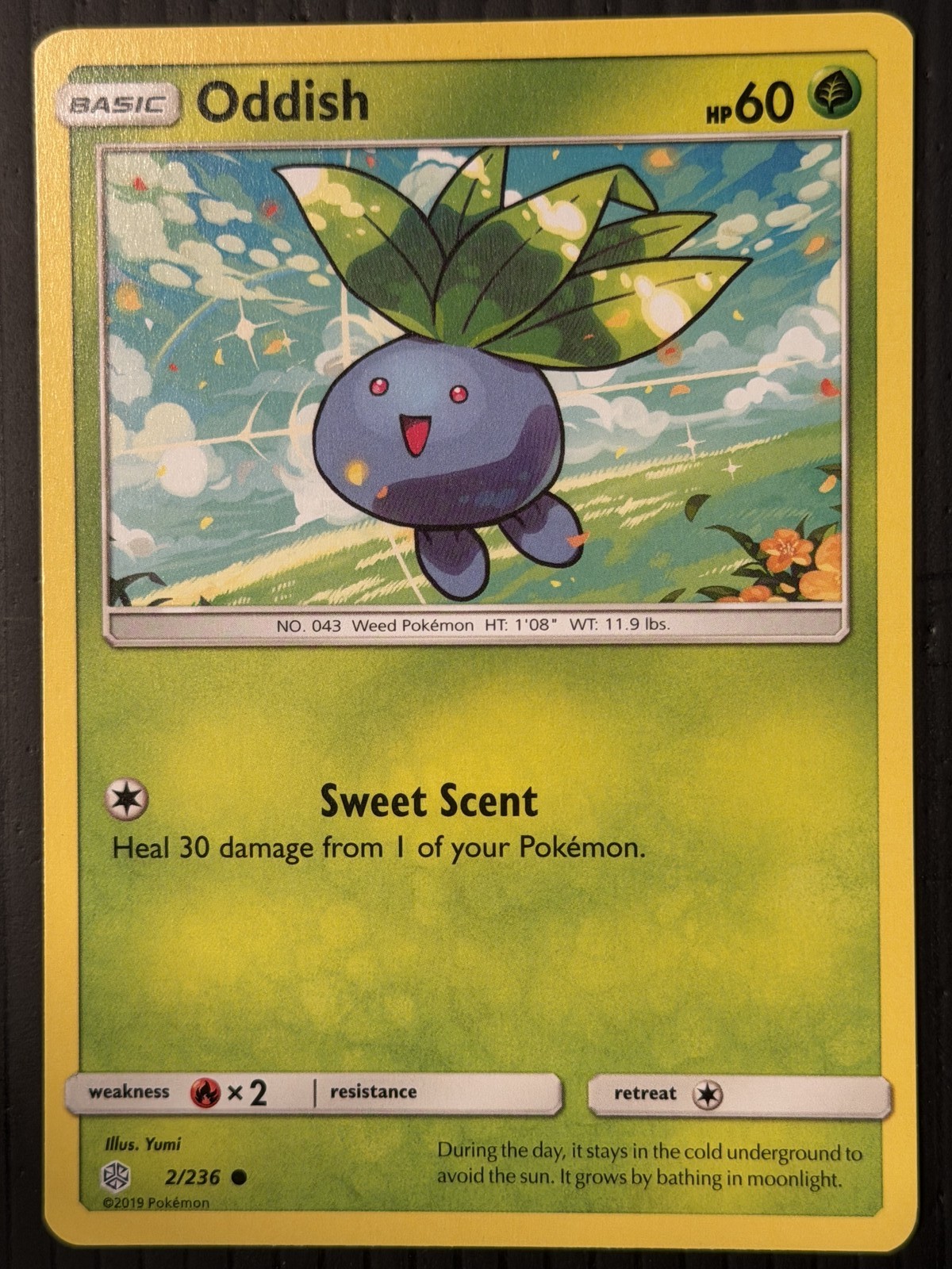 Oddish 2/236 Common SM - Cosmic Eclipse Pokemon Near Mint
