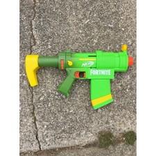 NERF Fortnite SMG-Zesty F0319 Green Yellow Blaster Tested Working Magazine