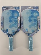 Toby 2-Pack Lite Pickleball Paddle Blue Fiber Glass Composite USA NEW