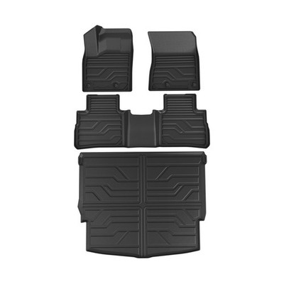 Floor Mats For Nissan Rogue 21-26, TPE All Weather Full Set Black
