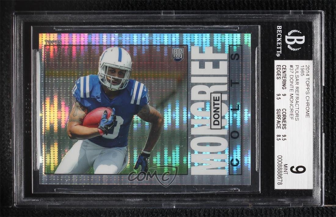 2014 Topps Chrome 1985 Design Pulsar Refractor 4/50 Donte Moncrief Rookie RC 3c7