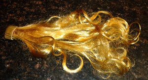 GOLD Cosplay Wig Women's   Party Ponytail Hair 17"