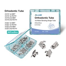 Dental Ortho Buccal Tube 1st/2nd Molar Roth/MBT .018/.022 Non-Convertible 80pcs
