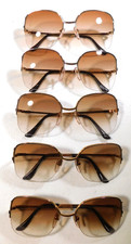 Vintage 5 Pc. Lot ELITE OPTICAL Nina Gold 54/18 Eyeglass Frame NOS B8
