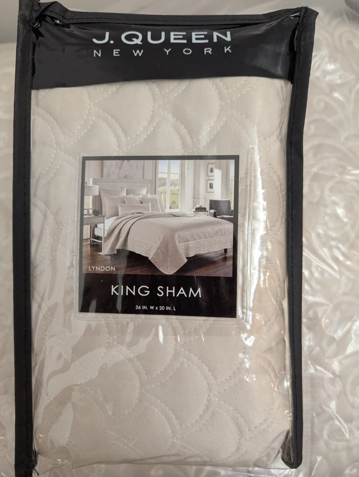 J Queen Lyndon Coverlet 5 件套珍珠色 — 第 2/4 张图片