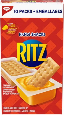 Ritz Handi-Snacks Crackers & Cheese Flavored Dip, (10x27g), 270g/9.5 oz