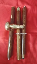 36  Antique Wooden Walking Stick Foldable Brass Handle Designer Victorian Style