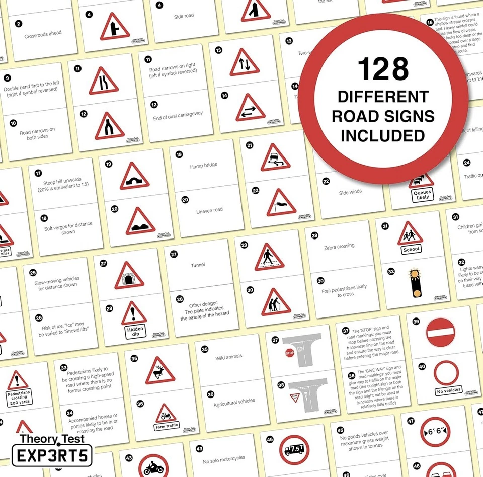 UK Theory Test Kit Highway Code + Traffic Signs Book & Flashcards Set-128 - Image 4 of 4