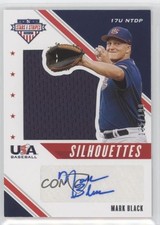 2020 USA Baseball Stars & Stripes Silhouettes Signatures Mark Black Auto 06ee