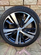 Set of four 18 inch OEM Peugeot 3008/5008 Alloys with Continental tyres225/45/18