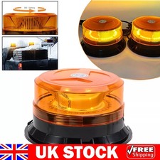 12V/24V LED Amber Recovery Warning Strobe Flashing Magnetic Beacon Light Lamp UK