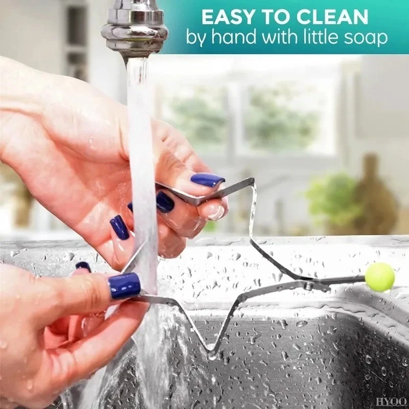 Molde omelete panqueca redonda antiaderente anéis de ovos de aço inoxidável 5 peças - Imagem 2 de 4