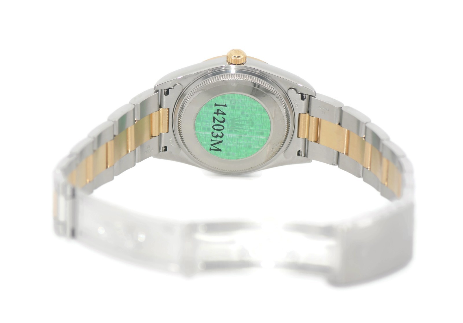 Rolex Oyster Perpetual Orologio Da Polso In Acciaio 18K 14203M foto 5